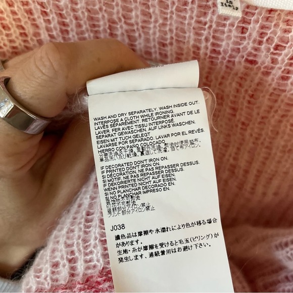 Maison Margiela Pink Mohair Button Front Cardigan Size M - Picture 6 of 7